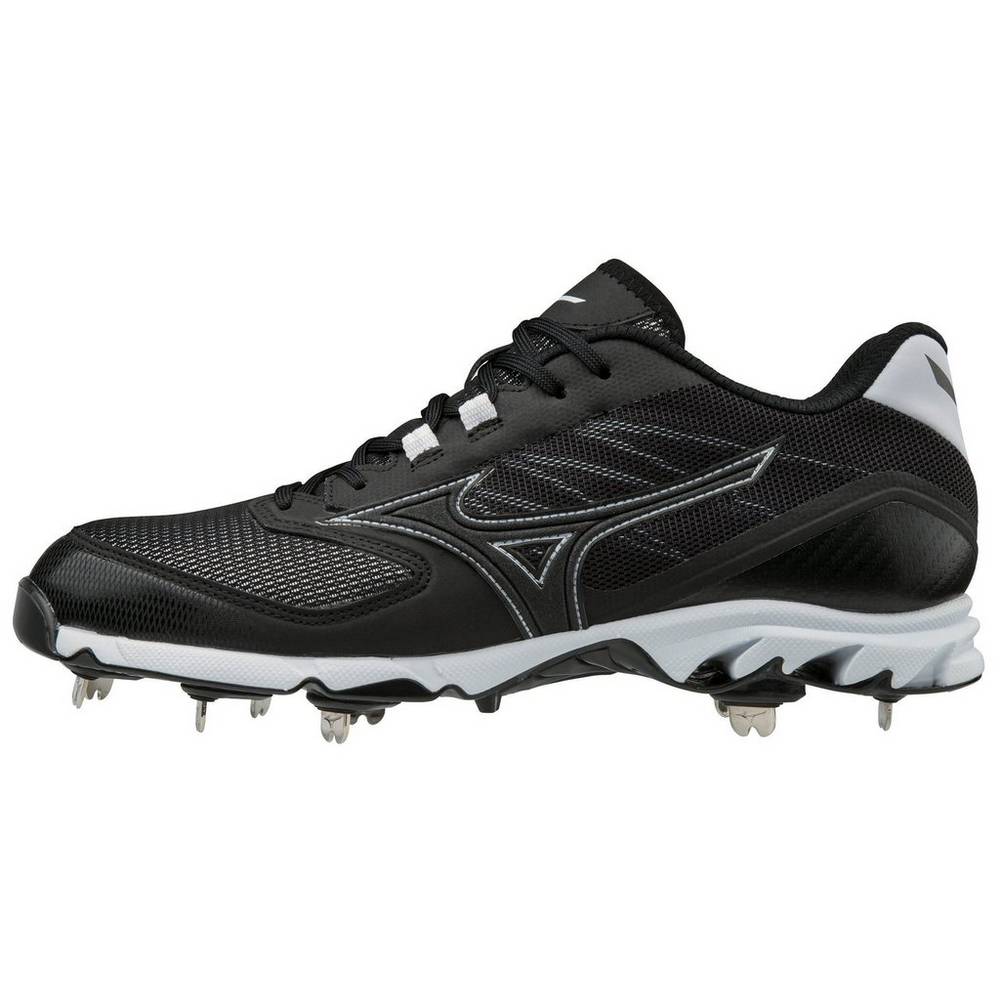 Panske Botasky Mizuno 9-Spike Dominant 2 Nizke Metal Čierne/Biele Vypredaj XVST67985